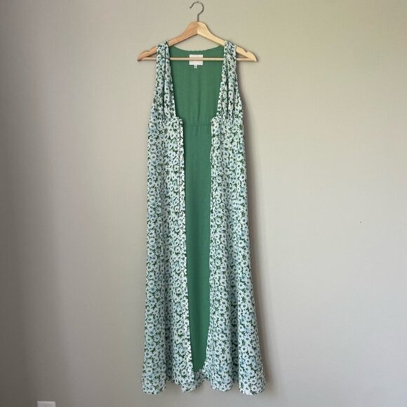 NEW Reformation Ceara Midi Dress Daisy Meadow Green Floral | US 0 UK 4 - Picture 15 of 16